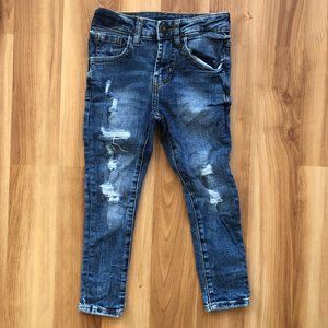 Zara distressed denim jeans